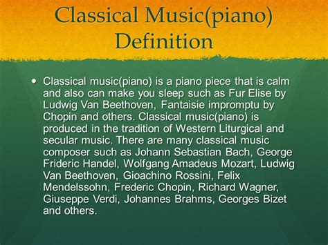 art song definition: the art song is a genre of music that is often associated with the classical music tradition and is typically set to poetry or lyrics written specifically for musical accompaniment.